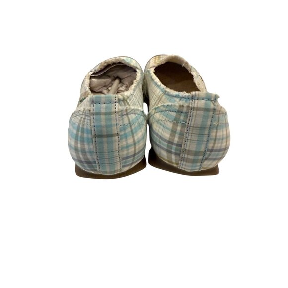 Mudd Women's Preform Plaid Flats Green Blue Slip On Casual 90s Retro Sz 8.5 NIB - Picture 4 of 10